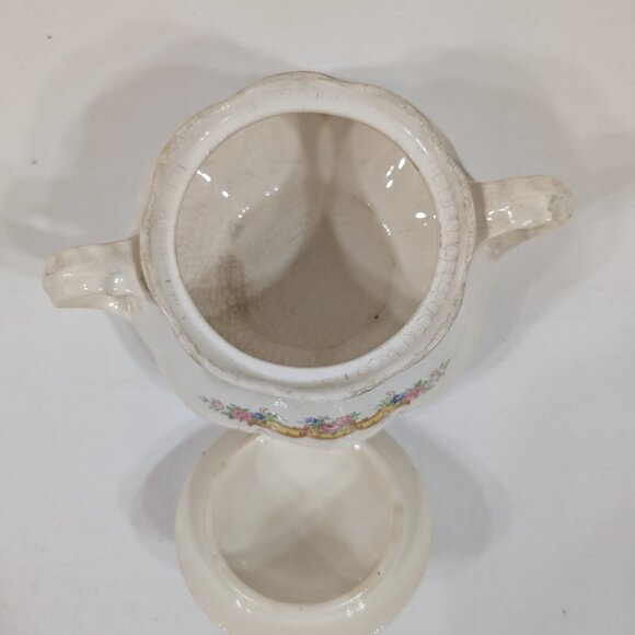 Vintage Homer Laughlin Ceramic Sugar Bowl with Lid - Picture 4 of 5